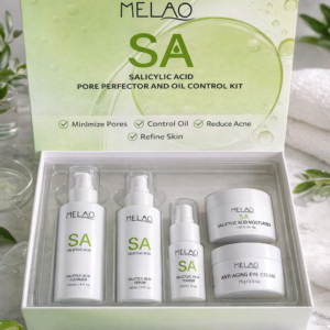 Kit Anti-Acné con Ácido Salicílico MELAO – Rutina Facial para Control de Grasa, Poros y Acné